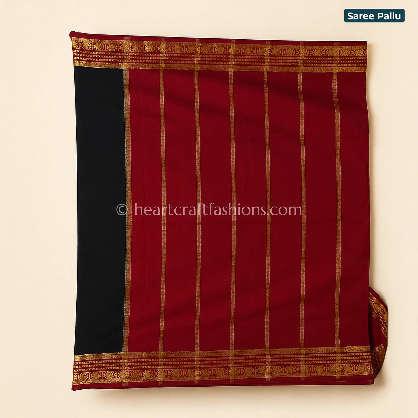 Regal Red Mysore Crepe Silk Saree
