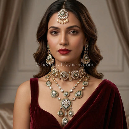 Regal Sunehri Kundan Choker & Layered Haar