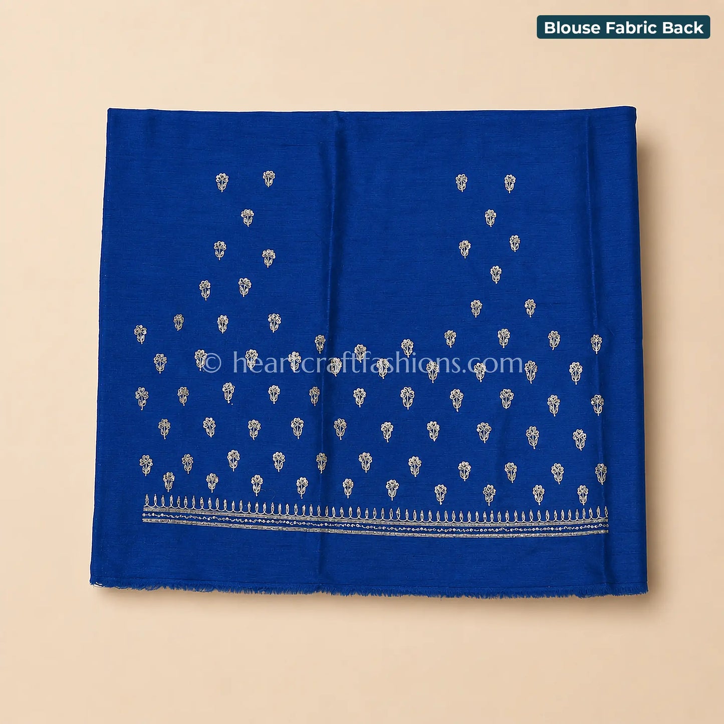 Royal Blue Designer Kora Silk Kolkata Zardosi Handwork Saree
