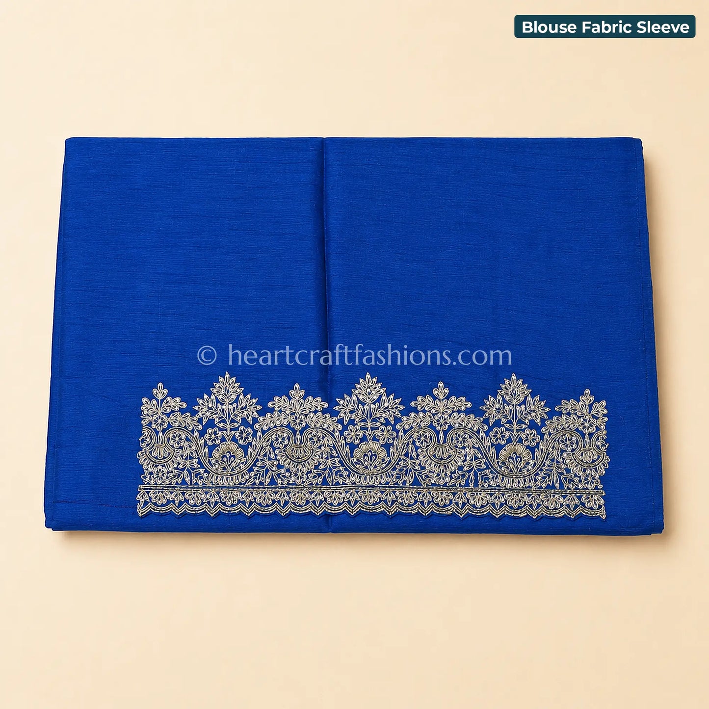 Royal Blue Designer Kora Silk Kolkata Zardosi Handwork Saree