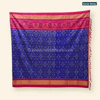 Royal Blue Patola Silk Saree