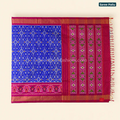 Royal Blue Patola Silk Saree