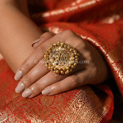 Royal Elephant Pearl Ring