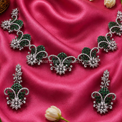 Royal Emerald Fleur-de-Lis Statement Set