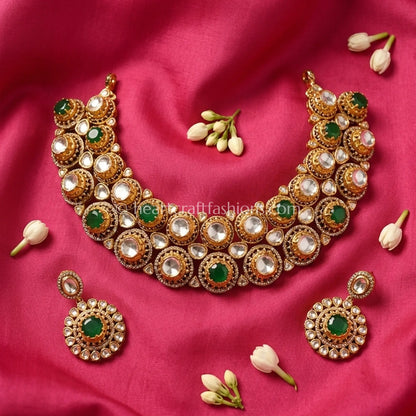 Royal Emerald Moissanite Luxe Choker Set