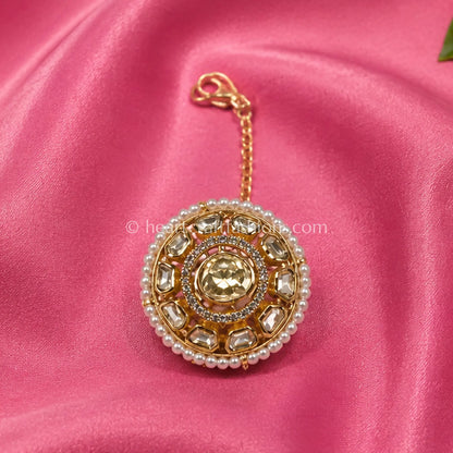 Royal Moissanite Champagne Kundan Borla