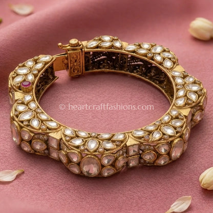 Royal Moissanite Polki Bangle