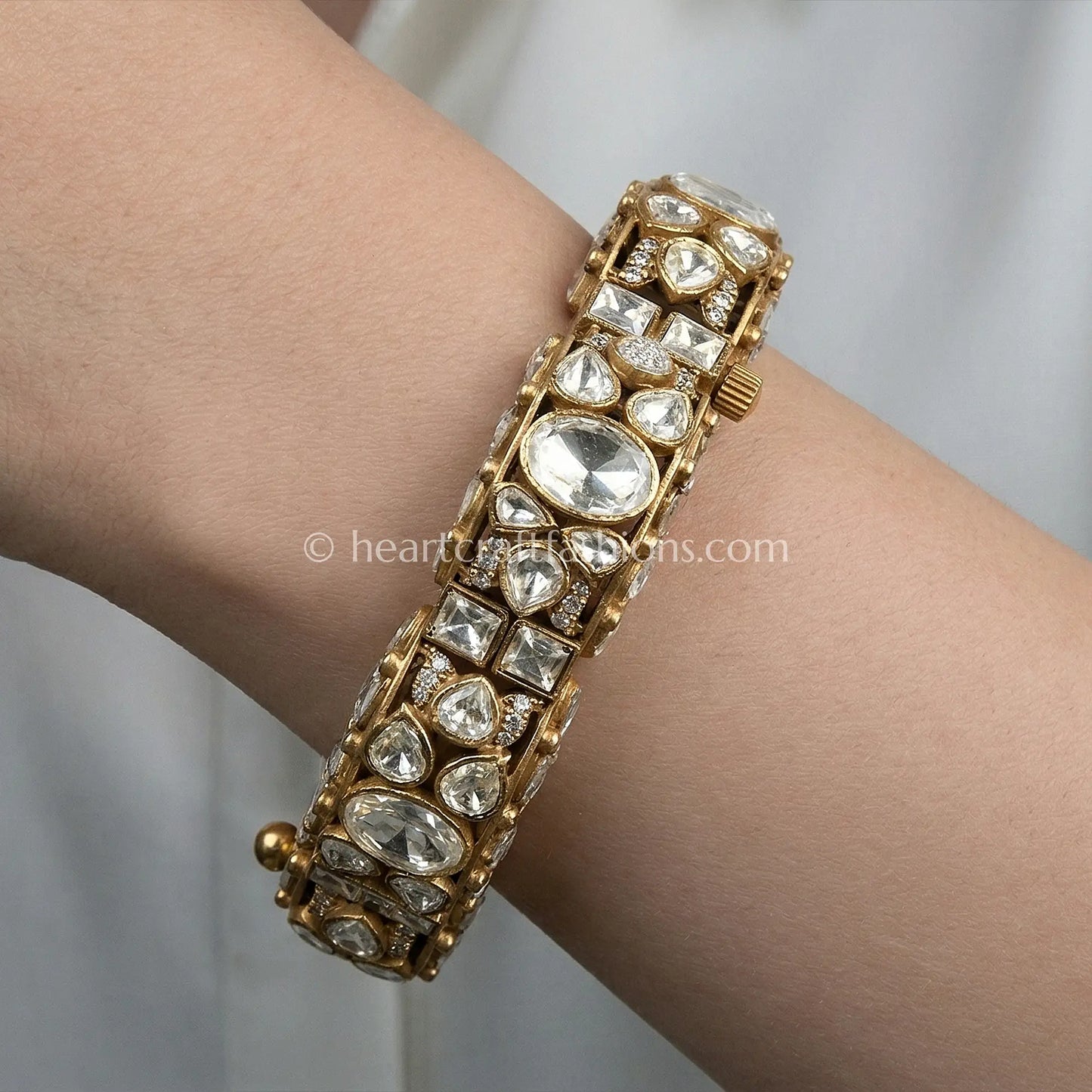 Royal Moissanite Polki Bangle