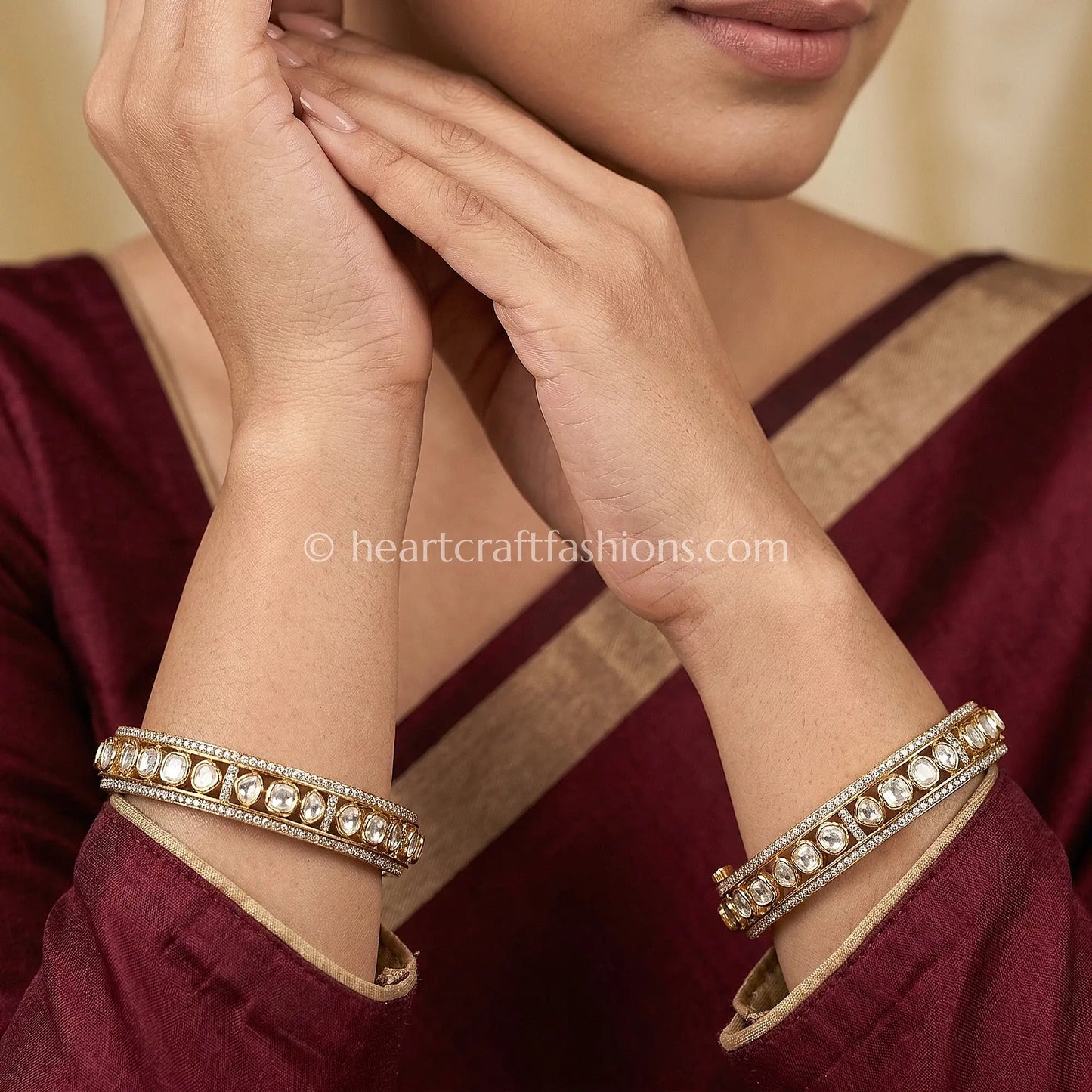 Royal Moissanite Sleek Bangles