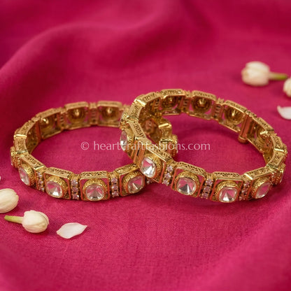 Royal Moissanite Square Bangles
