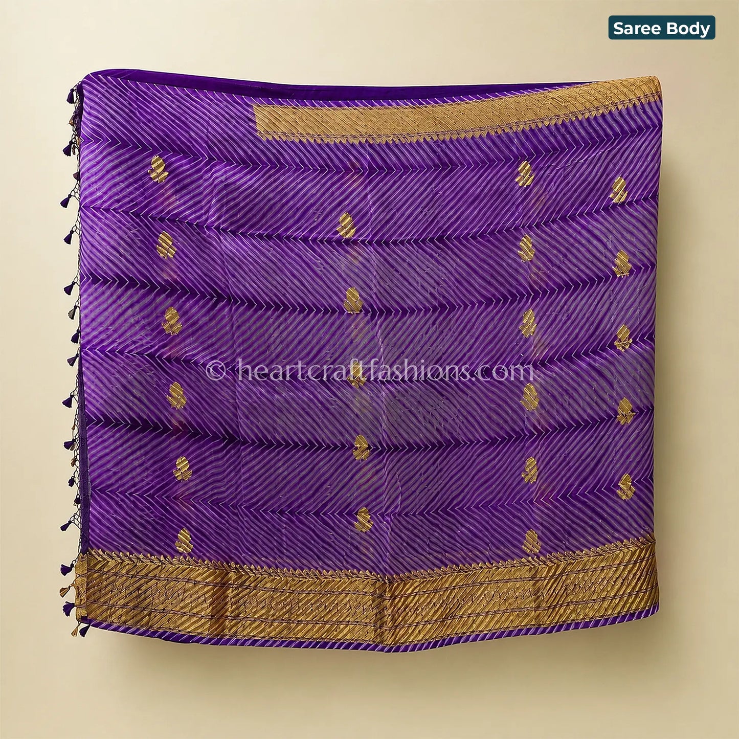 Royal Purple Kora Silk Banarasi Saree