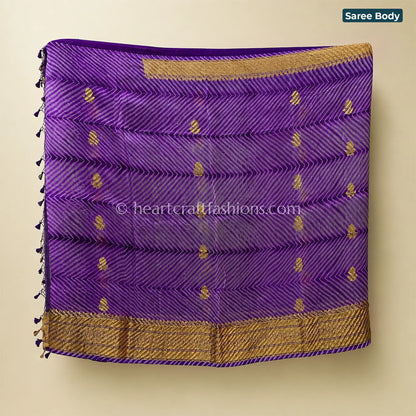 Royal Purple Kora Silk Banarasi Saree
