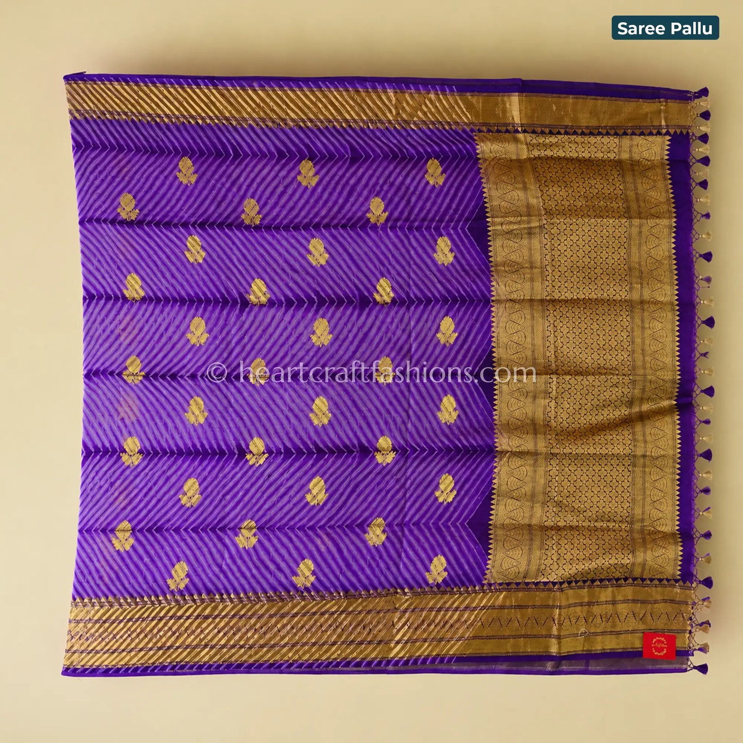 Royal Purple Kora Silk Banarasi Saree