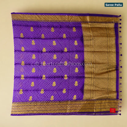 Royal Purple Kora Silk Banarasi Saree