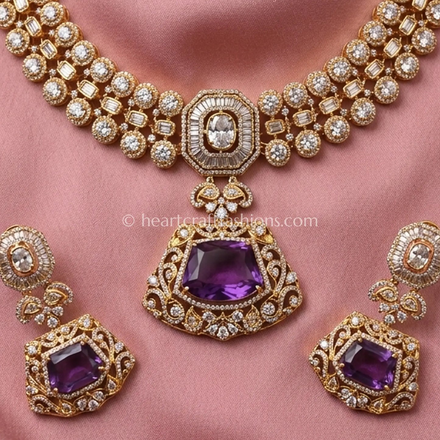 Royal Purple Moissanite Doublet Choker