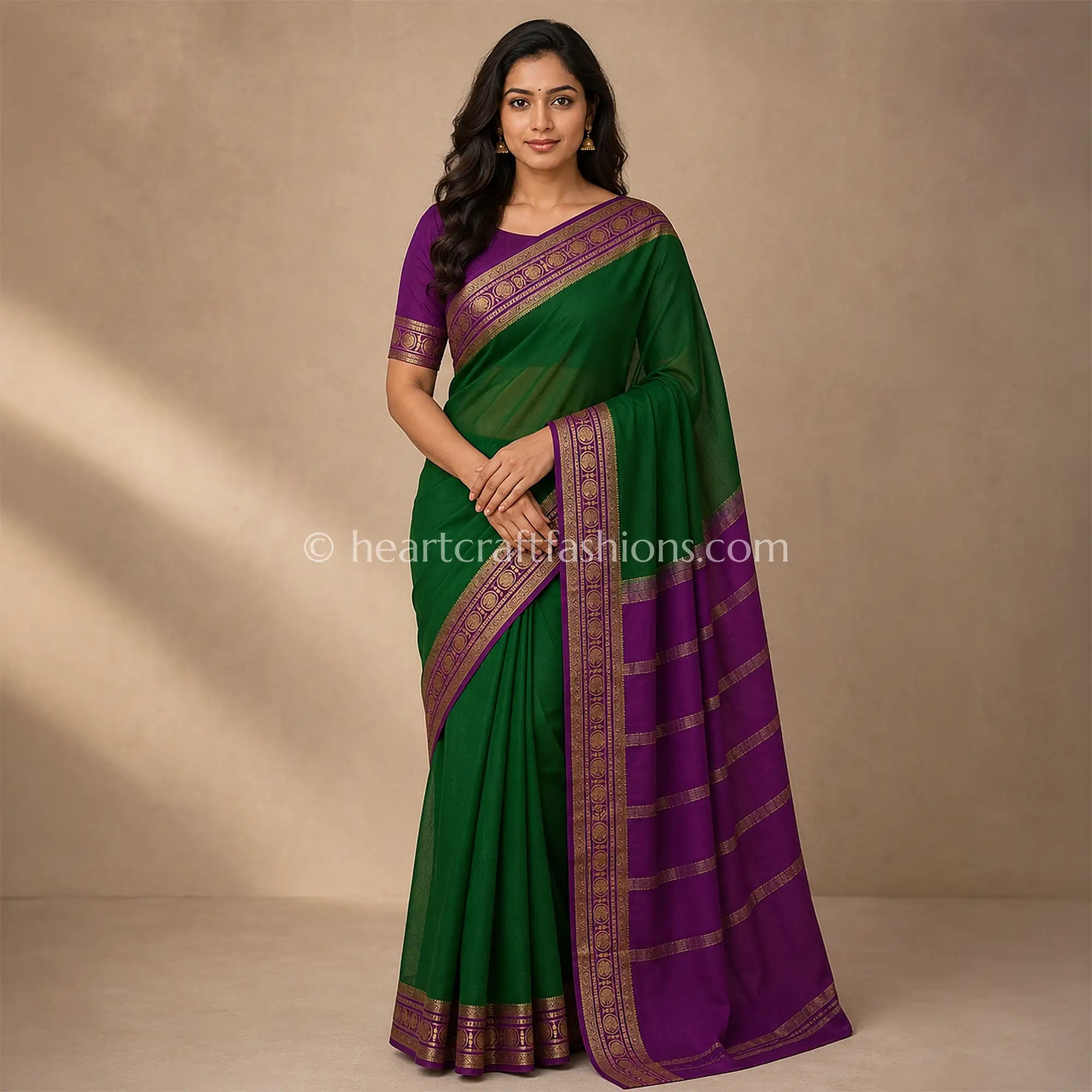 Royal Purple Mysore Crepe Silk Saree