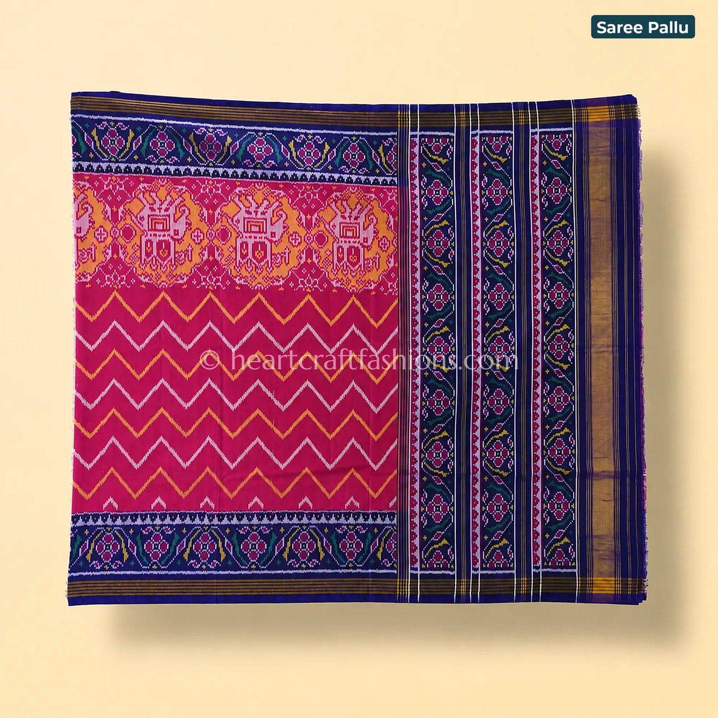 Royal Rani Pink Patola Silk Saree