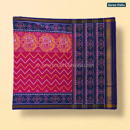 Royal Rani Pink Patola Silk Saree