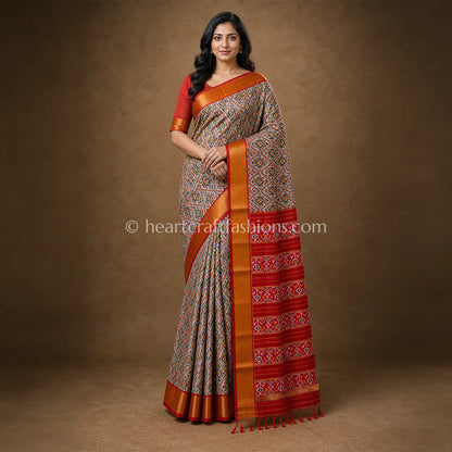 Royal Red Patola Silk Saree