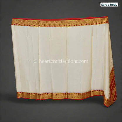 Royal Red Mysore Crepe Silk Saree