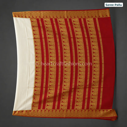 Royal Red Mysore Crepe Silk Saree