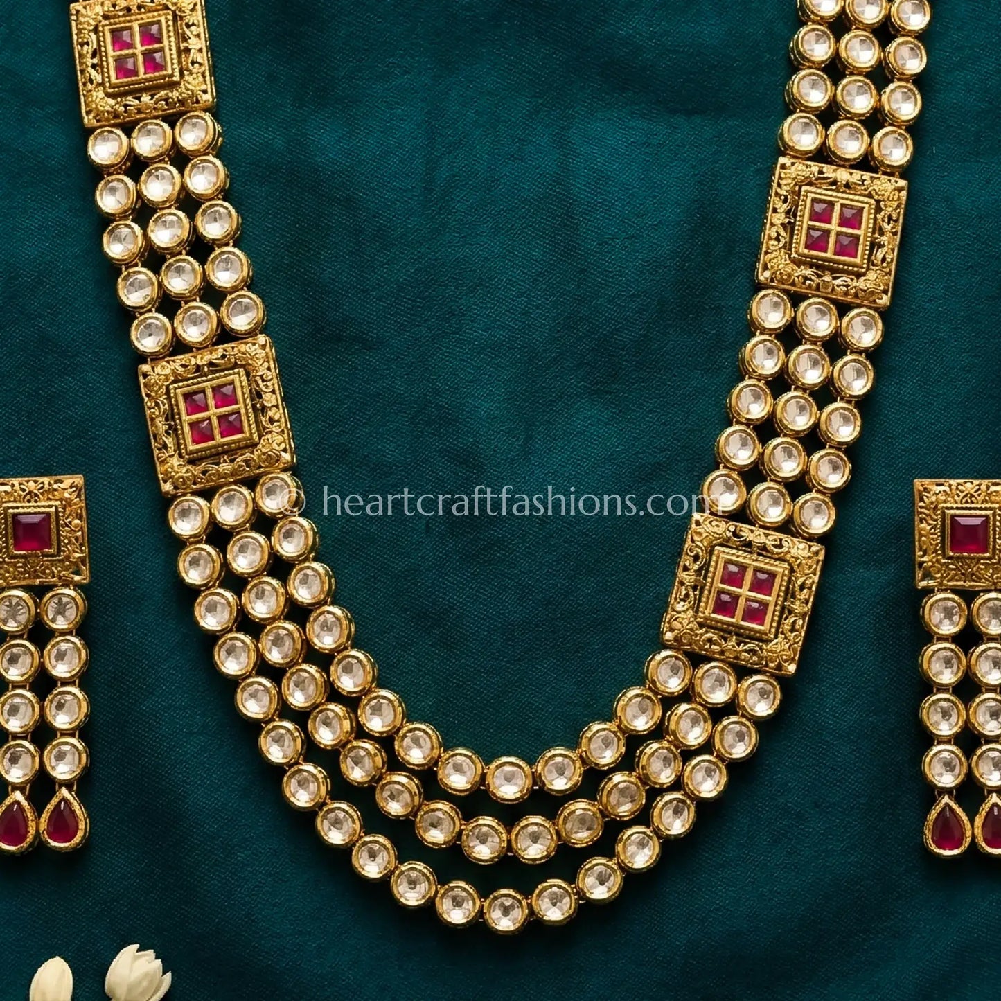 Royal Square Motif Polki Set