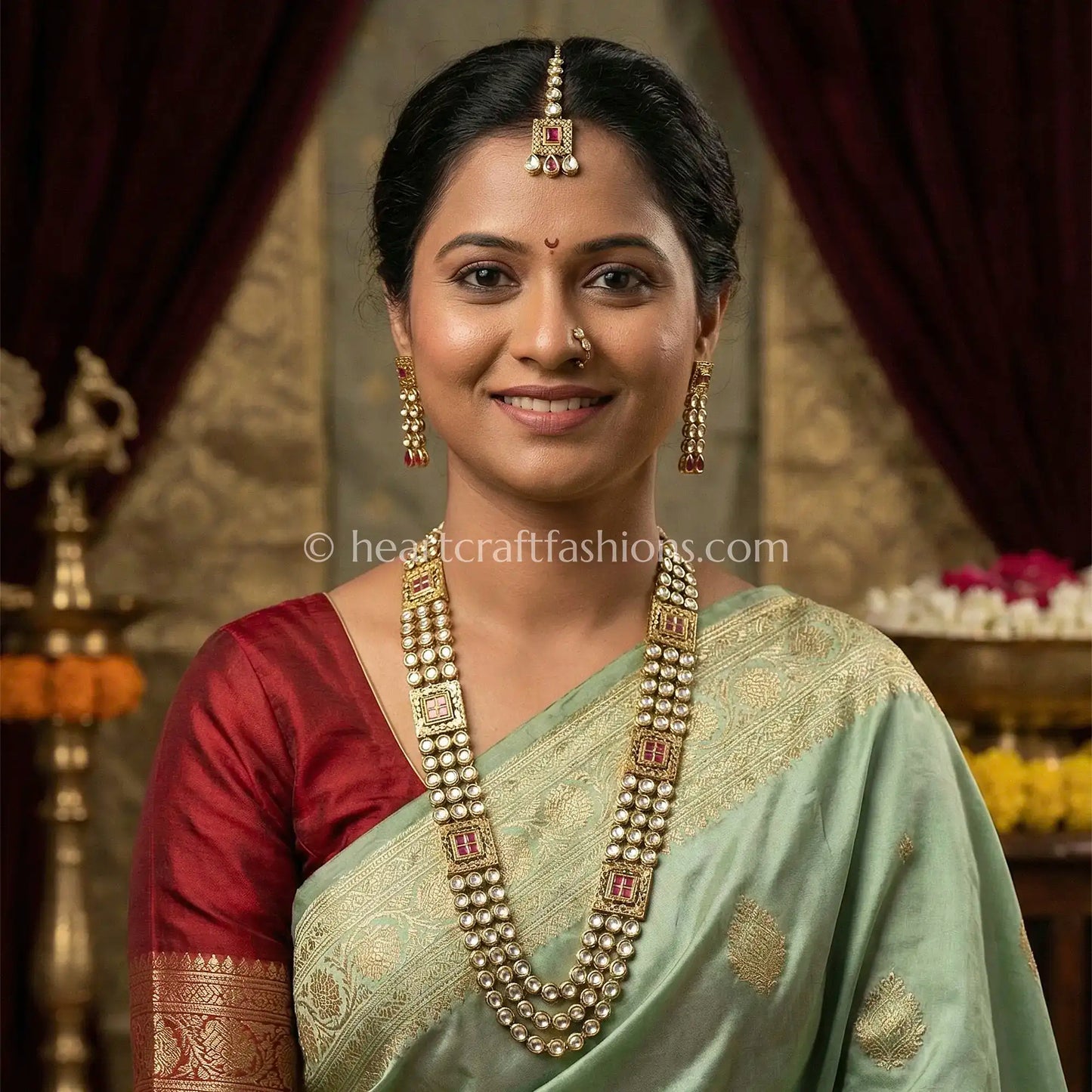 Royal Square Motif Polki Set
