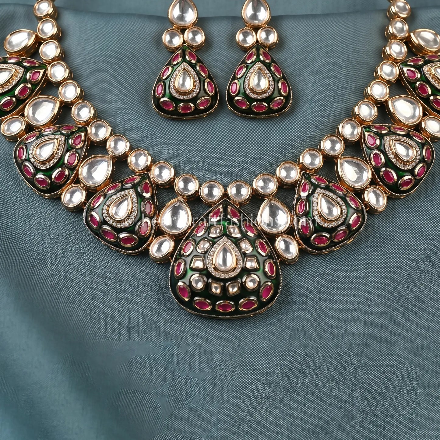 Royal Bikaneri Kundan Drop Necklace