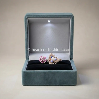 Royal Dual Bloom Statement Ring