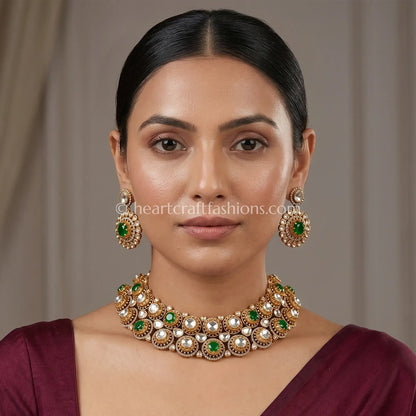 Royal Emerald Moissanite Luxe Choker Set
