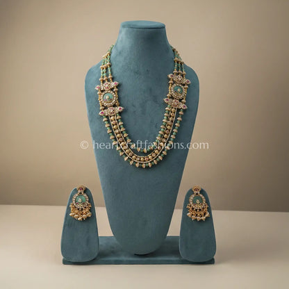 Royal Green Stone Layered Set