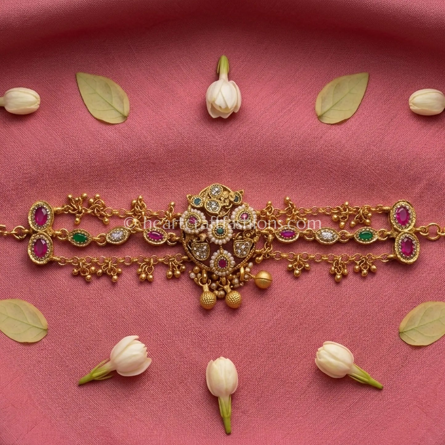 Ruby Emerald Heritage Hanging Bracelet