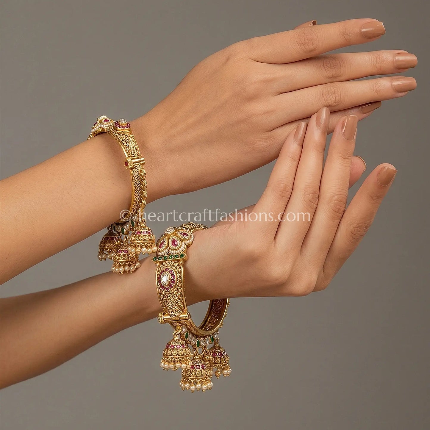 Ruby Heritage Jhumki Bangle