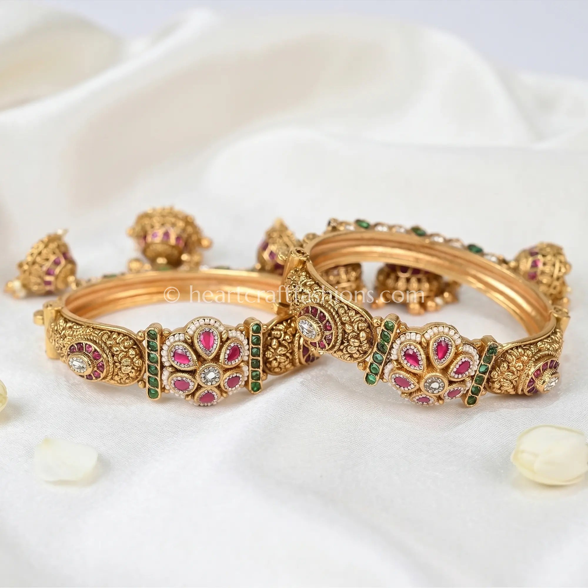 Ruby Heritage Jhumki Bangle