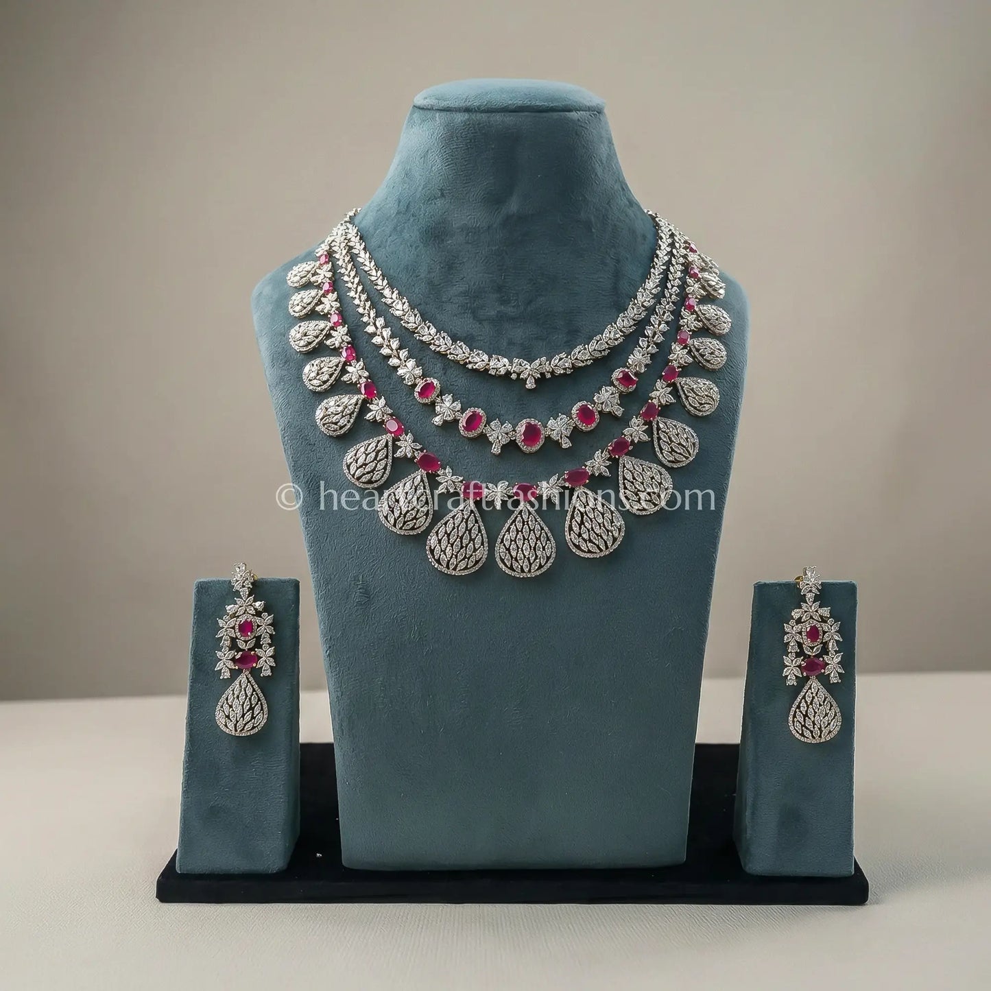 Ruby Layered Zircon Necklace
