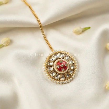 Ruby Pearl Polki Borla
