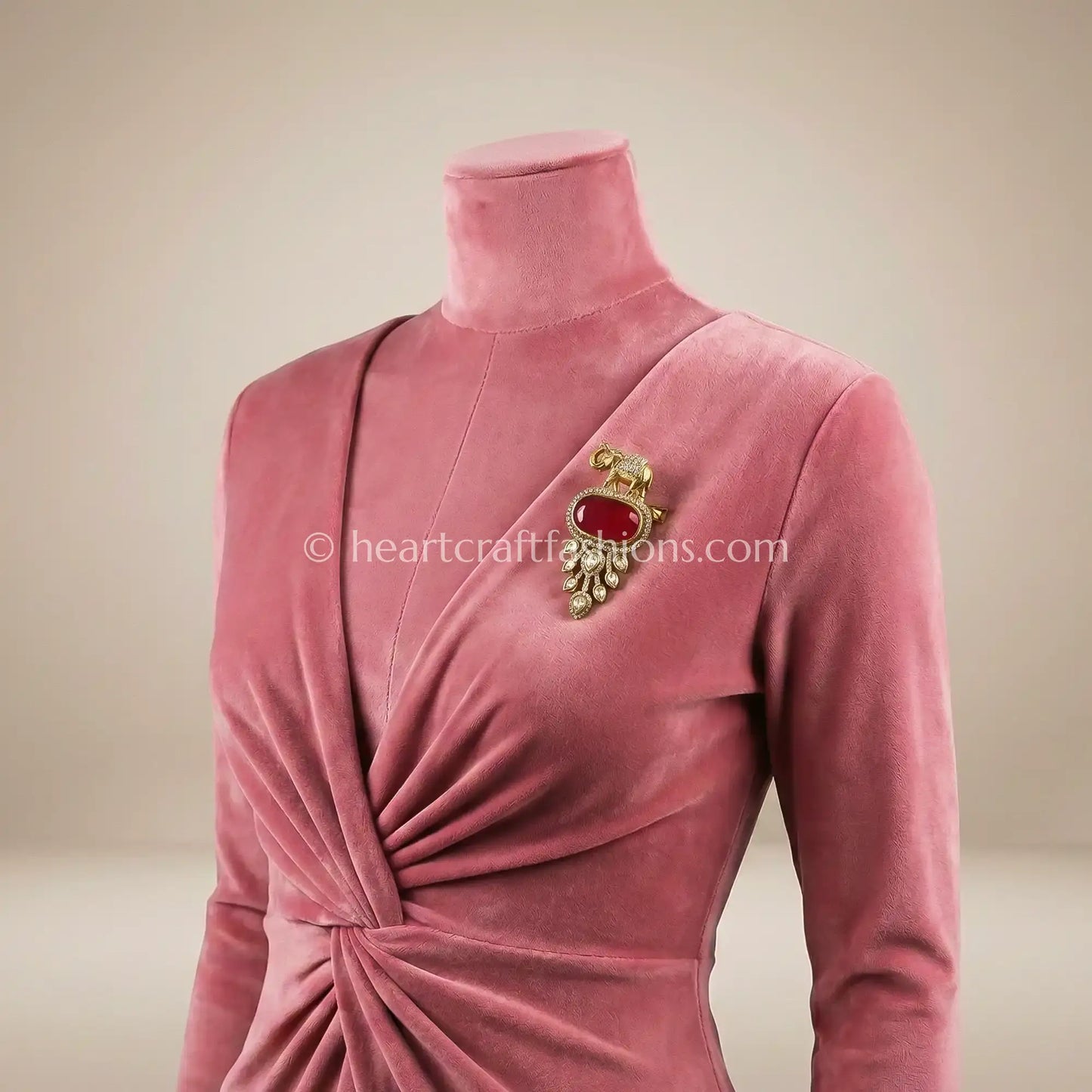 Ruby Red Royal Kalangi Brooch