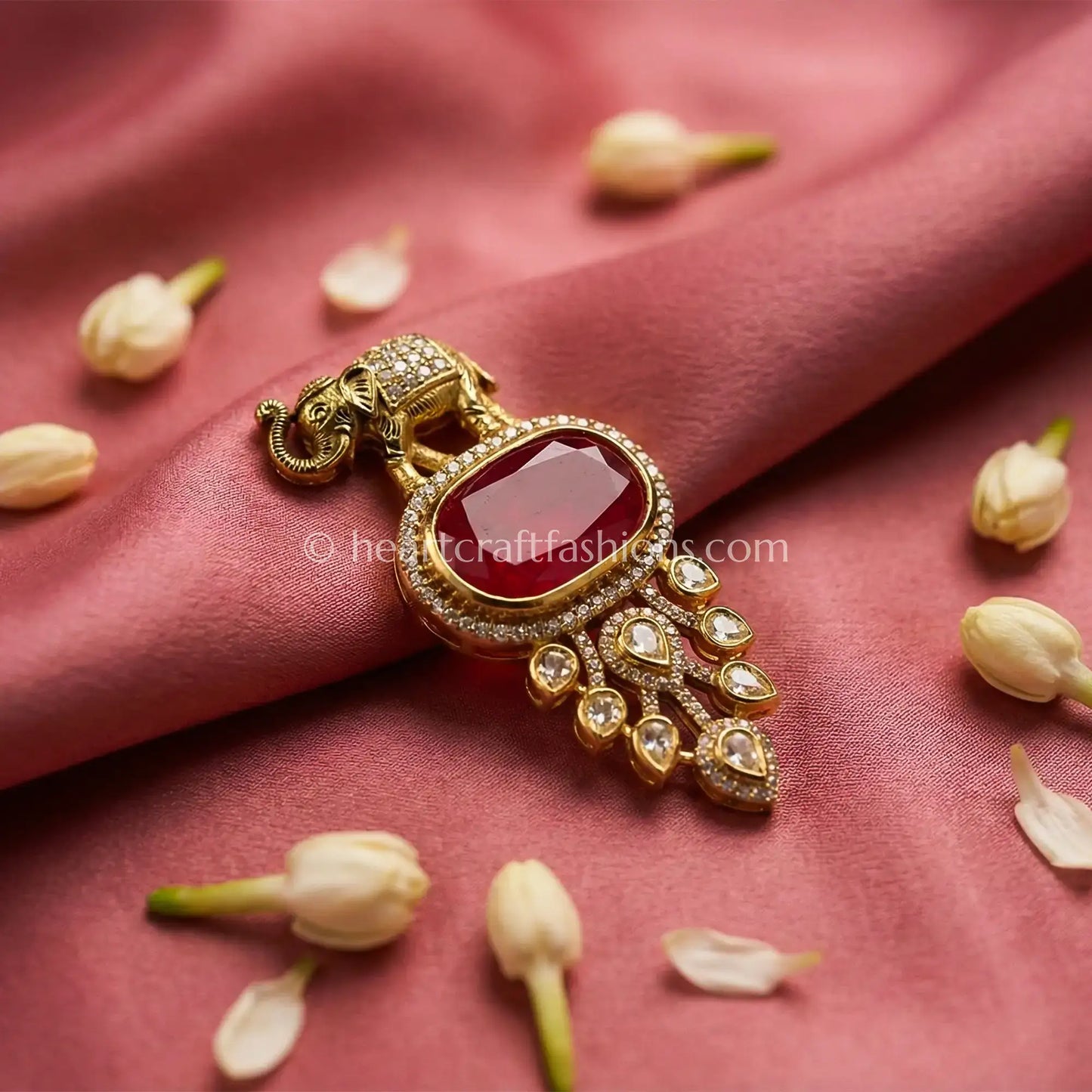 Ruby Red Royal Kalangi Brooch