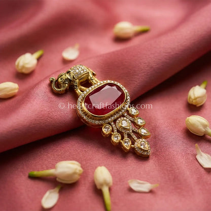 Ruby Red Royal Kalangi Brooch