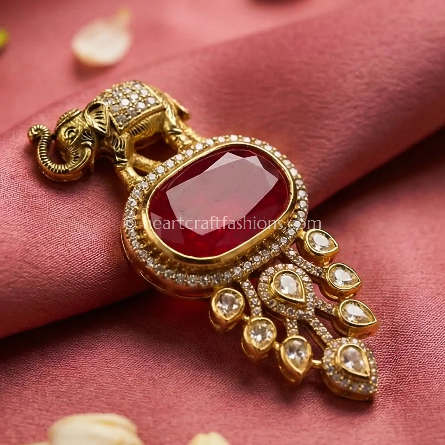 Ruby Red Royal Kalangi Brooch