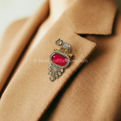 Ruby Red Royal Kalangi Brooch