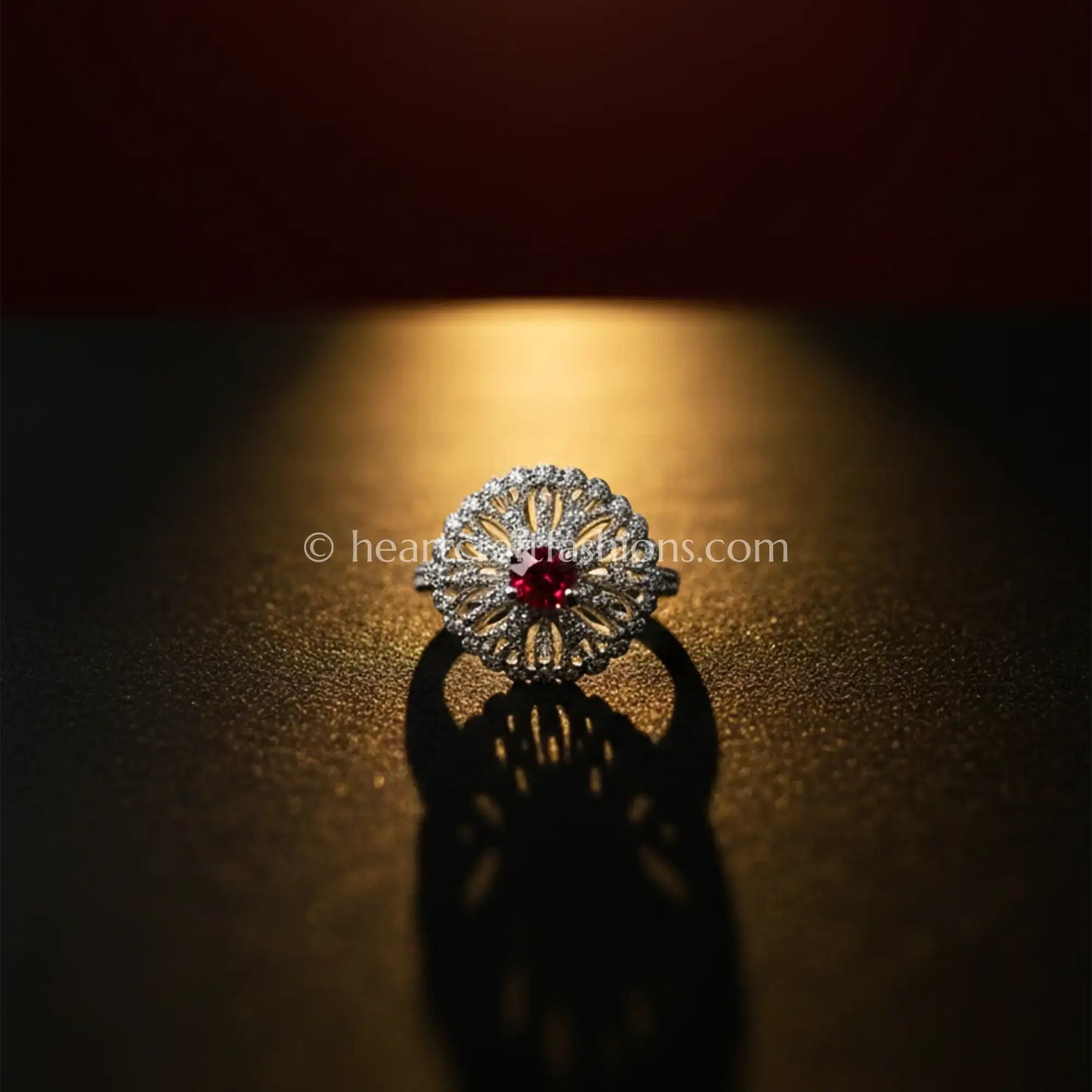 Ruby Sun Halo Ring