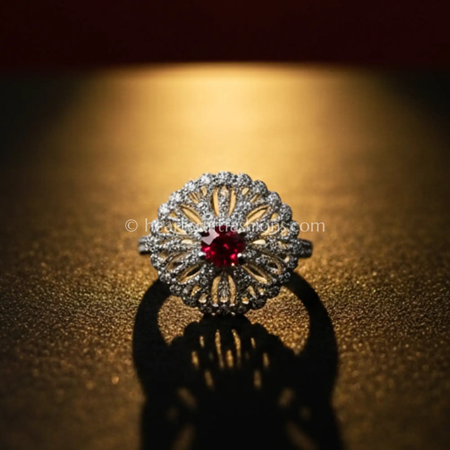 Ruby Sun Halo Ring