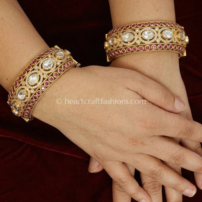 Ruby Uncut Sunehri Kundan Patla