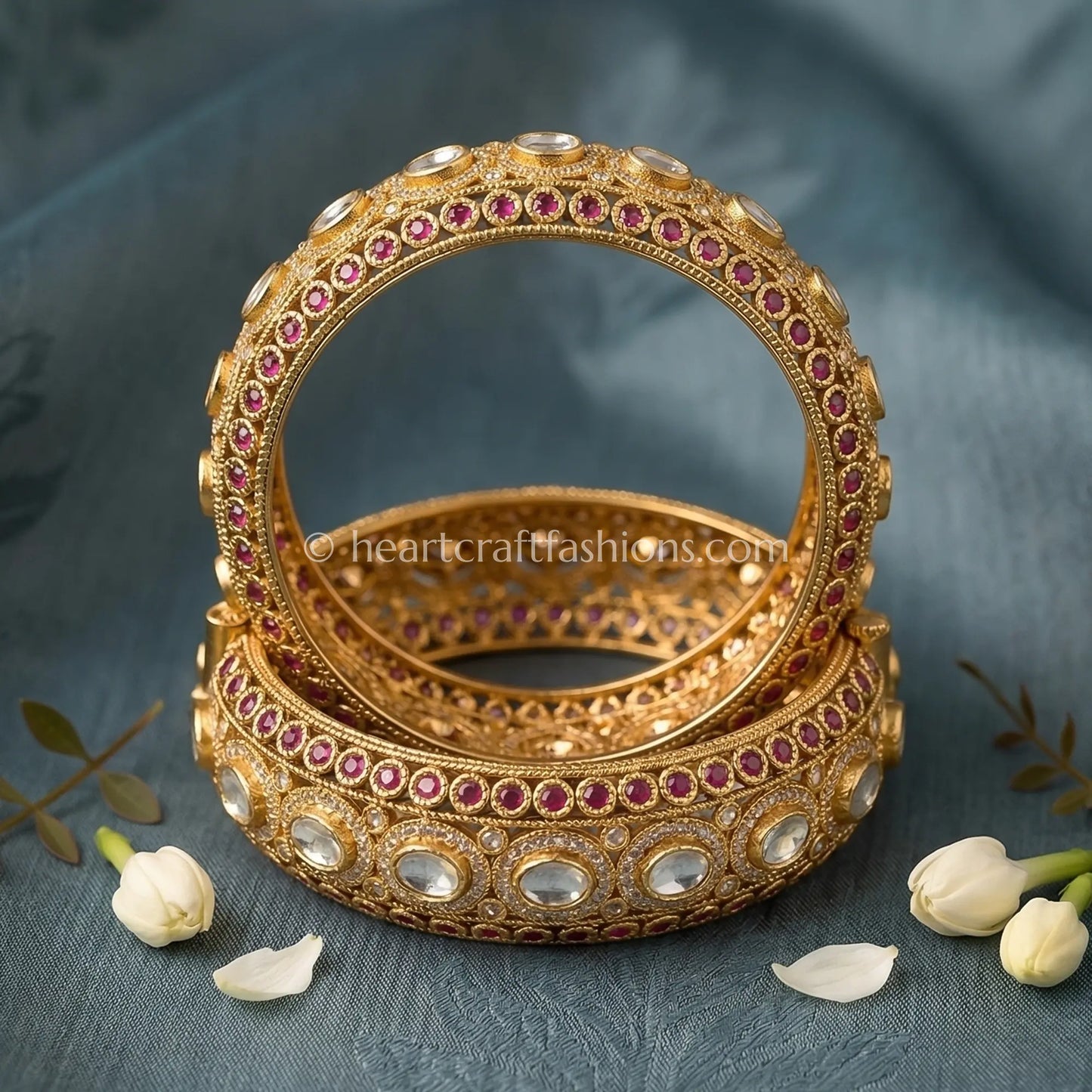 Ruby Uncut Sunehri Kundan Patla