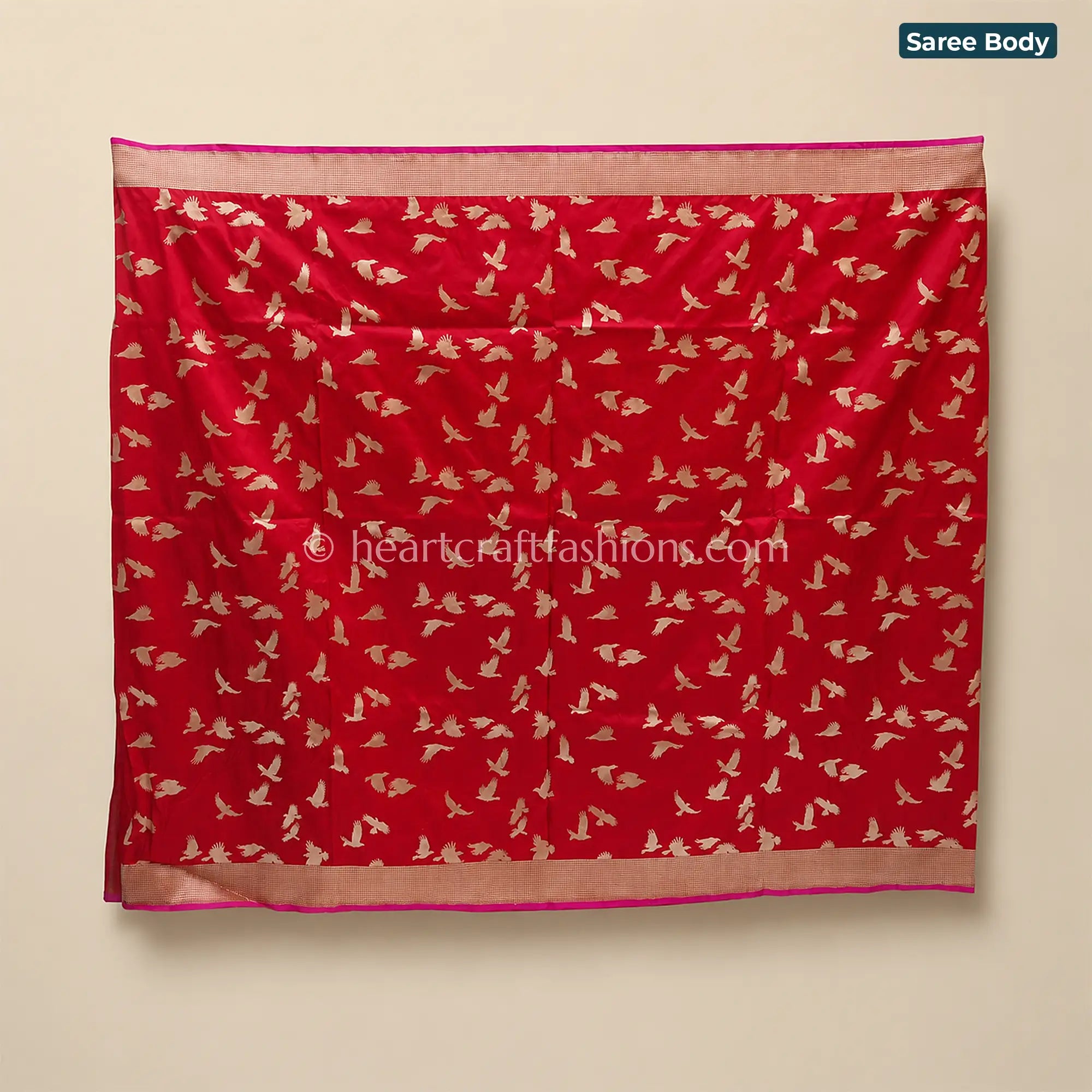 Ruby Hansa Kadwa Banarasi Katan Silk Saree