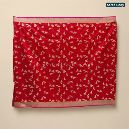 Ruby Hansa Kadwa Banarasi Katan Silk Saree