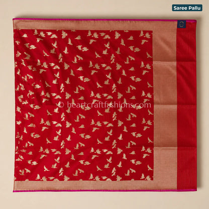Ruby Hansa Kadwa Banarasi Katan Silk Saree