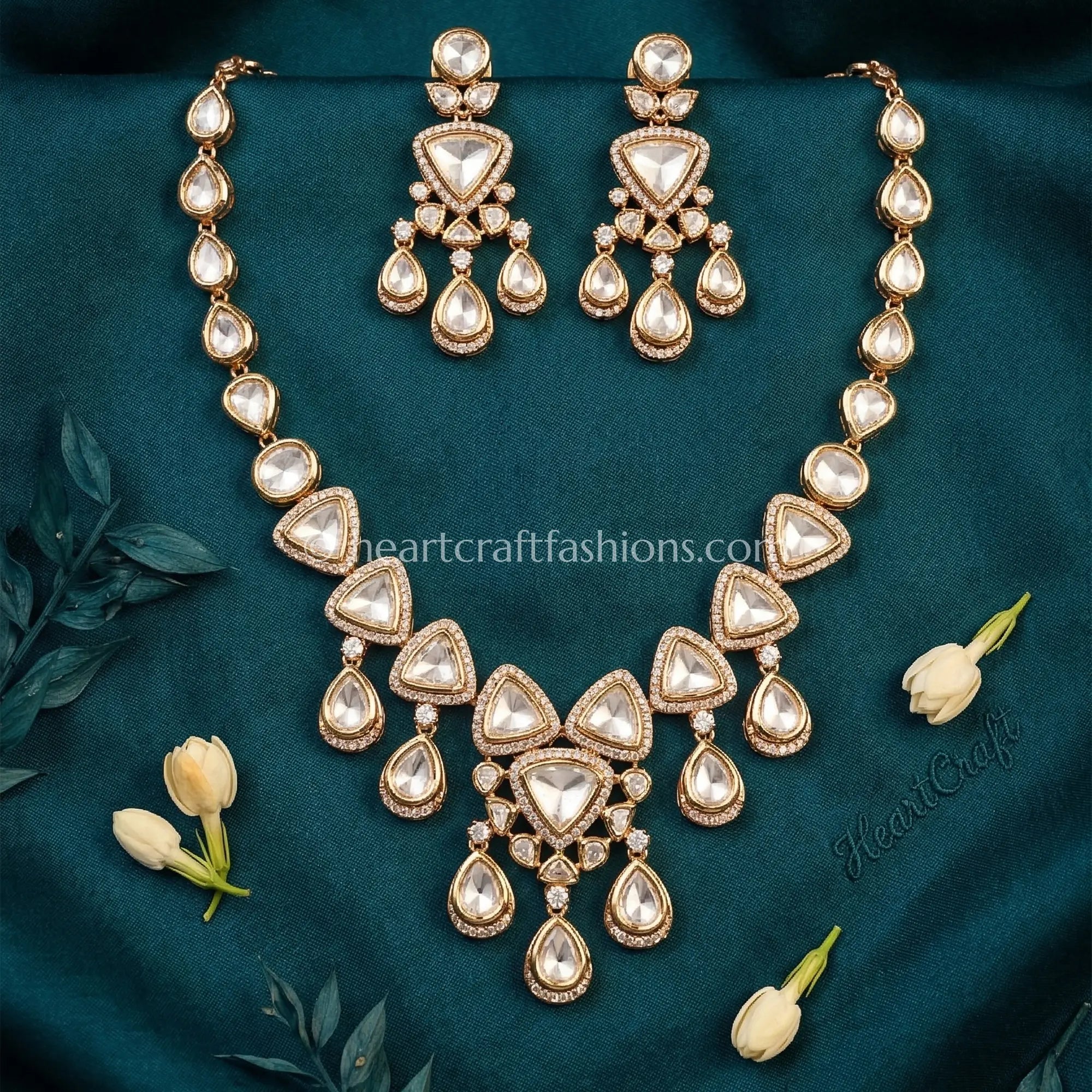 Sunehri Kundan MOP Teardrop Elegance