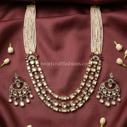 Sunehri Kundan Shaahi Pearl Layered Haar